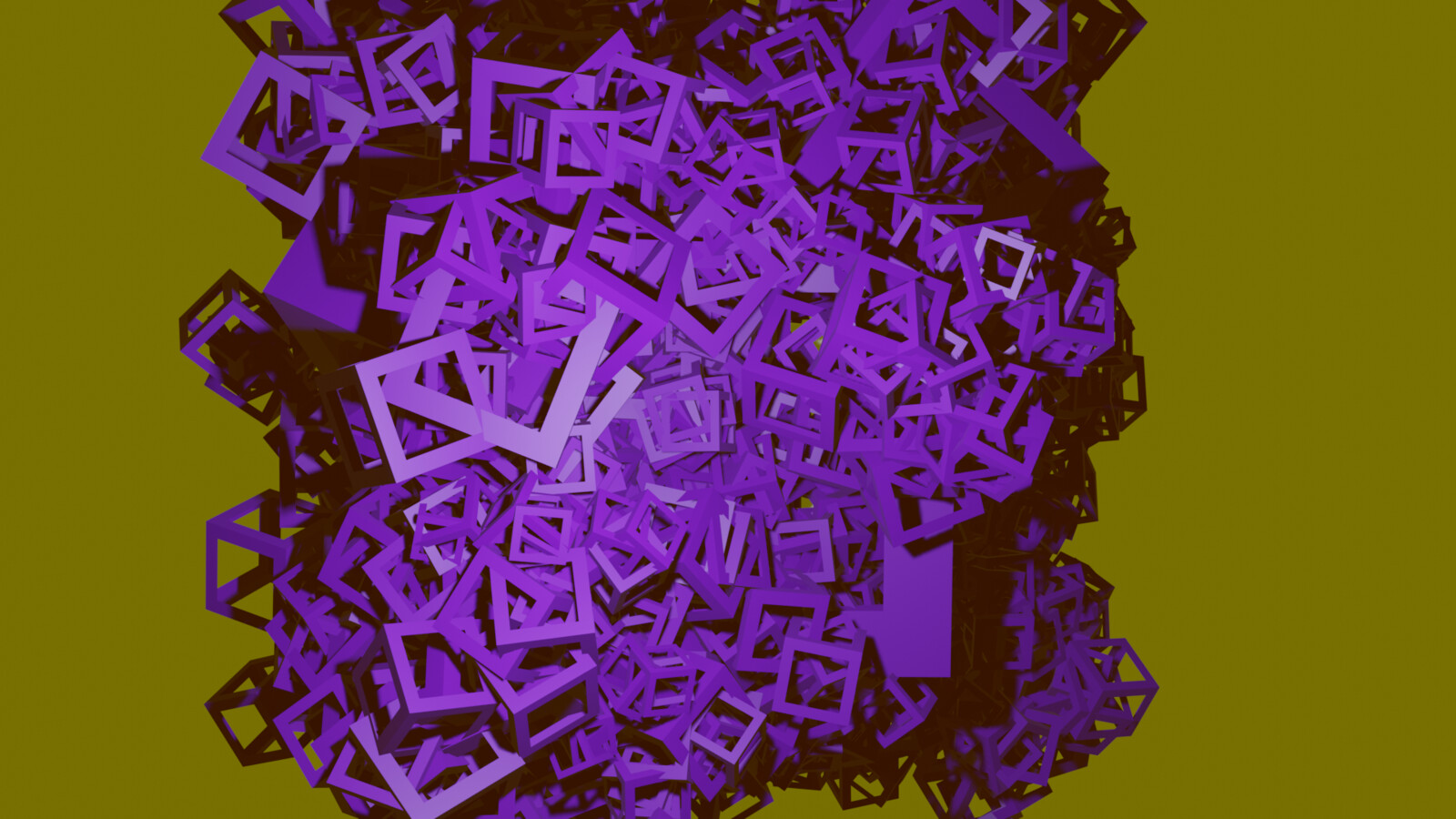 fractal cubes on purple