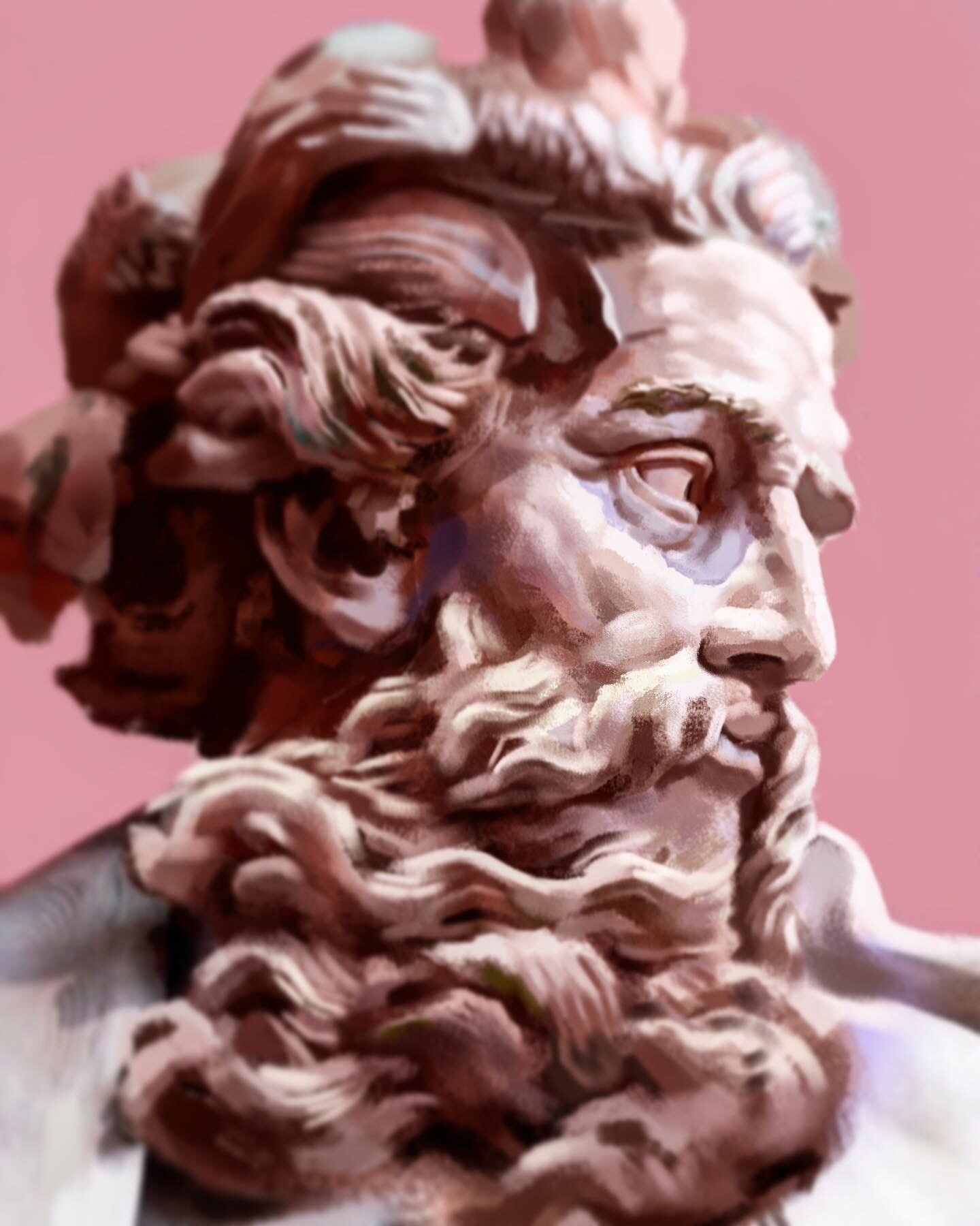 ArtStation Sculpture plaster cast Oil painting