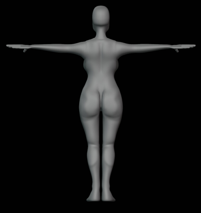 Female Base Mesh Day 1- Back