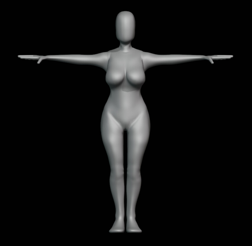 Female Base Mesh Day 1- Front