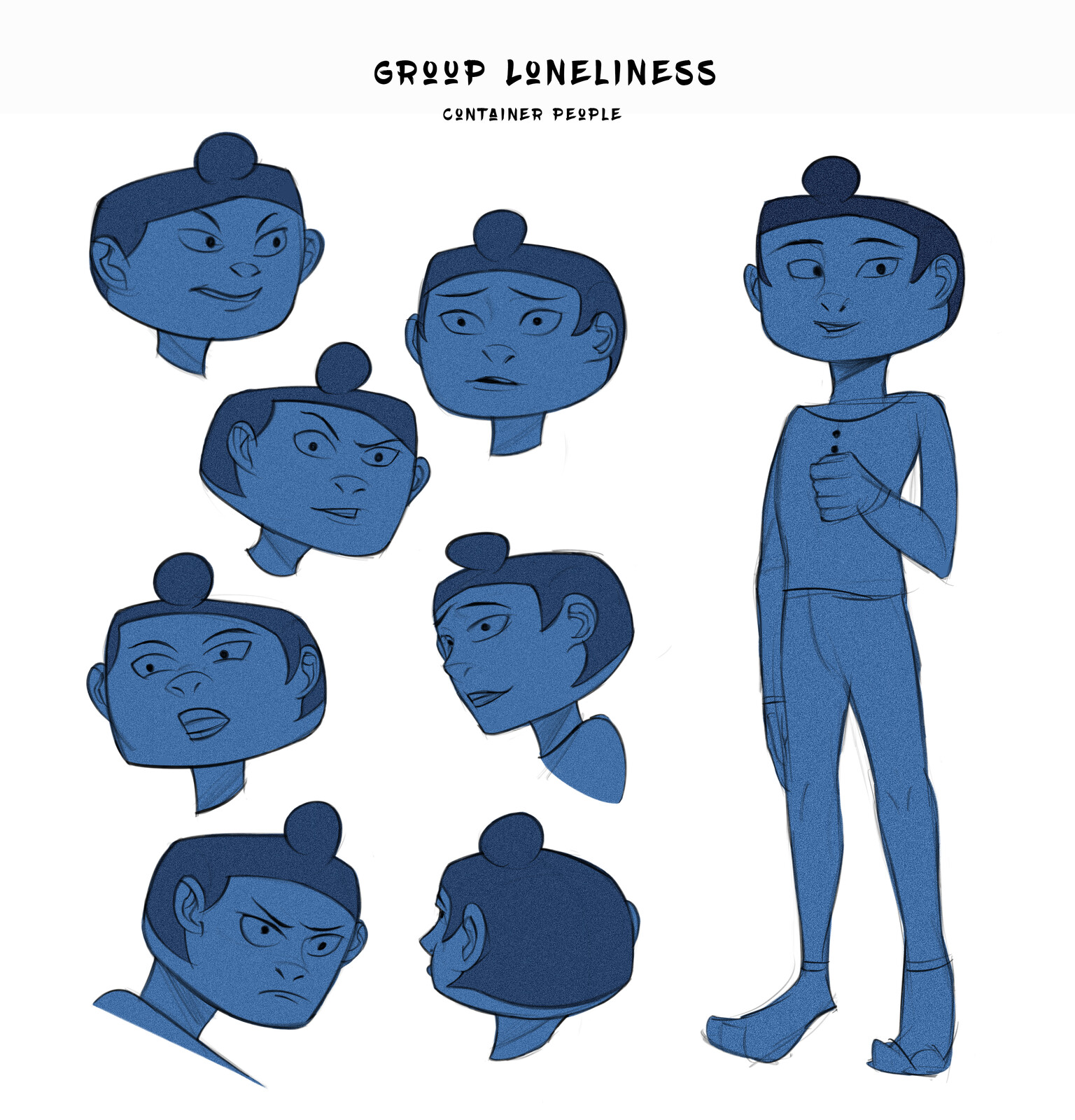 The character design in the animation of my project named loneliness