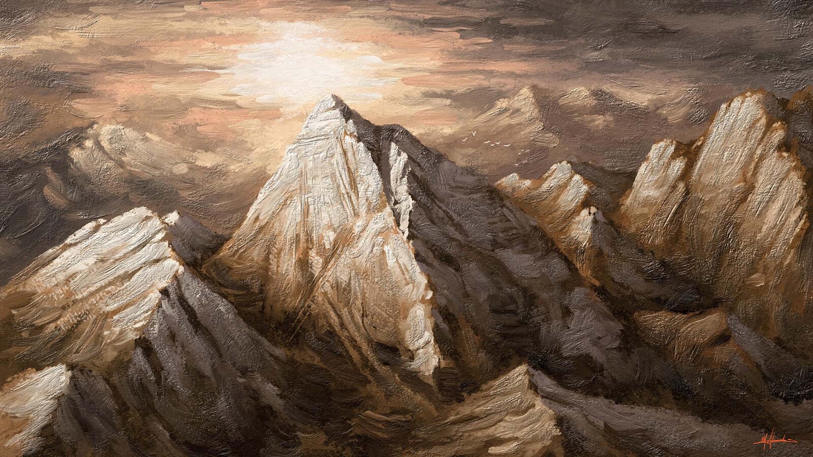 Red Mountains - Digital Impasto + Videos by Michael Adamidis
