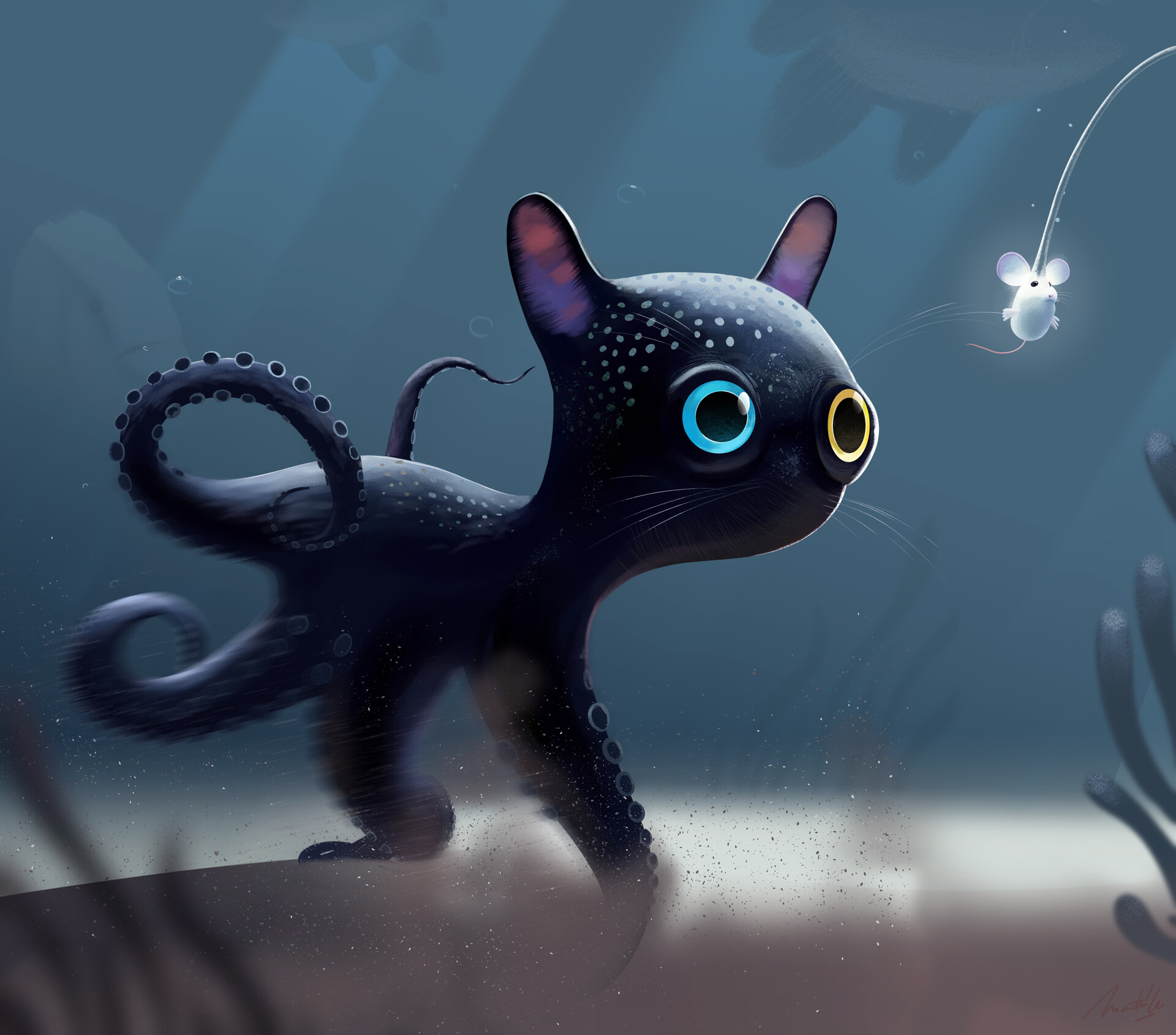 Artstation octopus cat