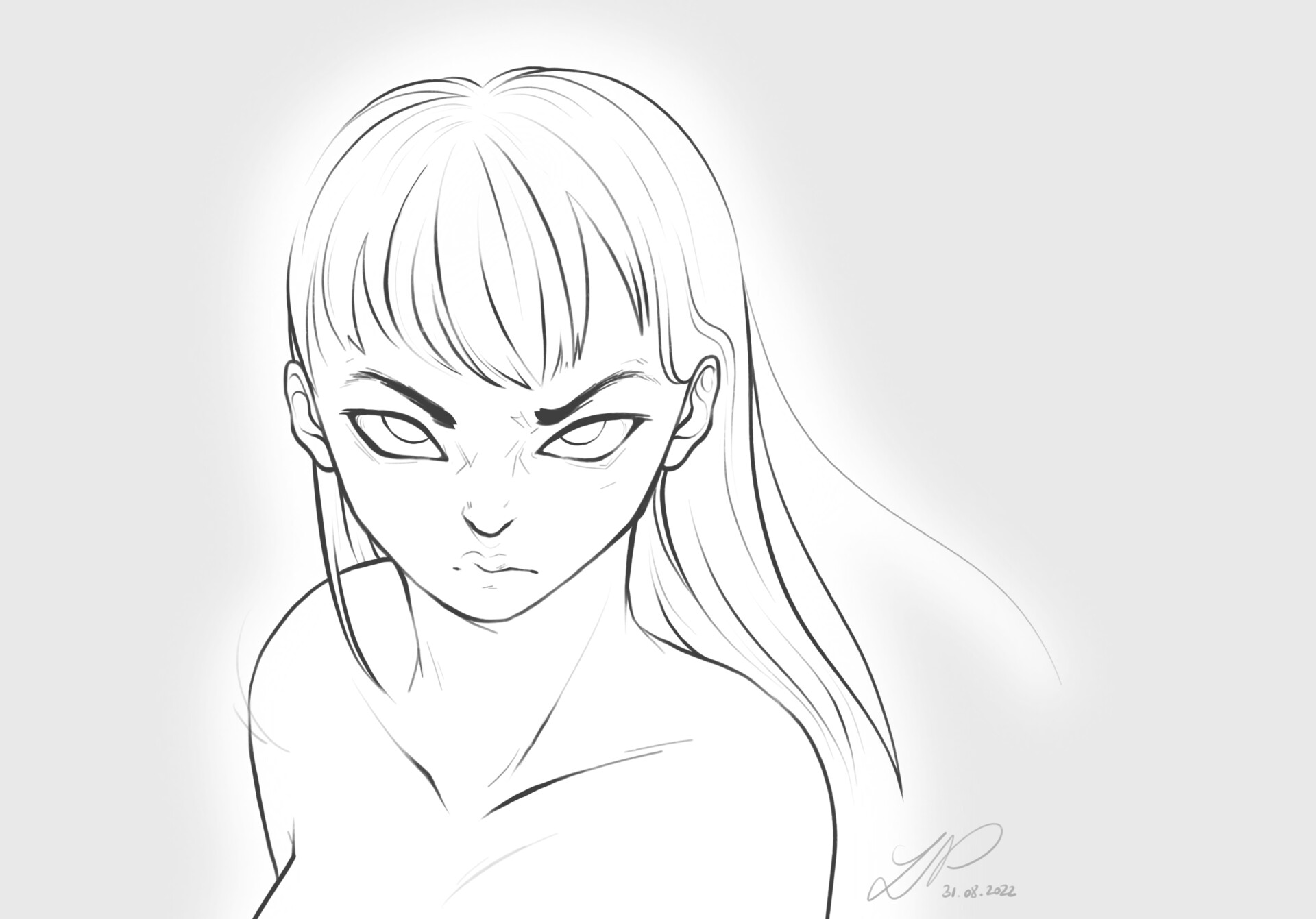 ArtStation - Angry Girl Sketch