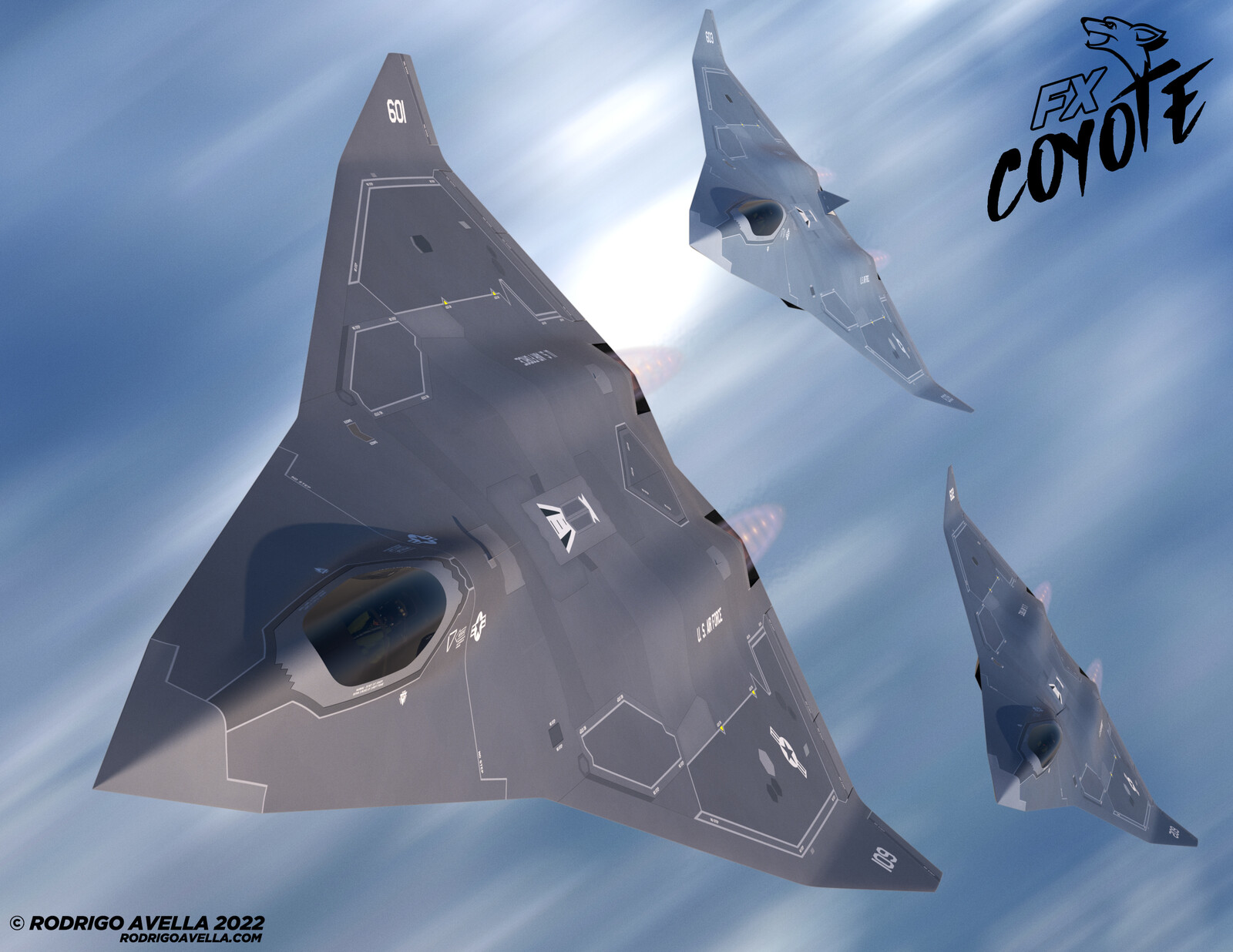 Coyote FX - Sixth generation fighter concept