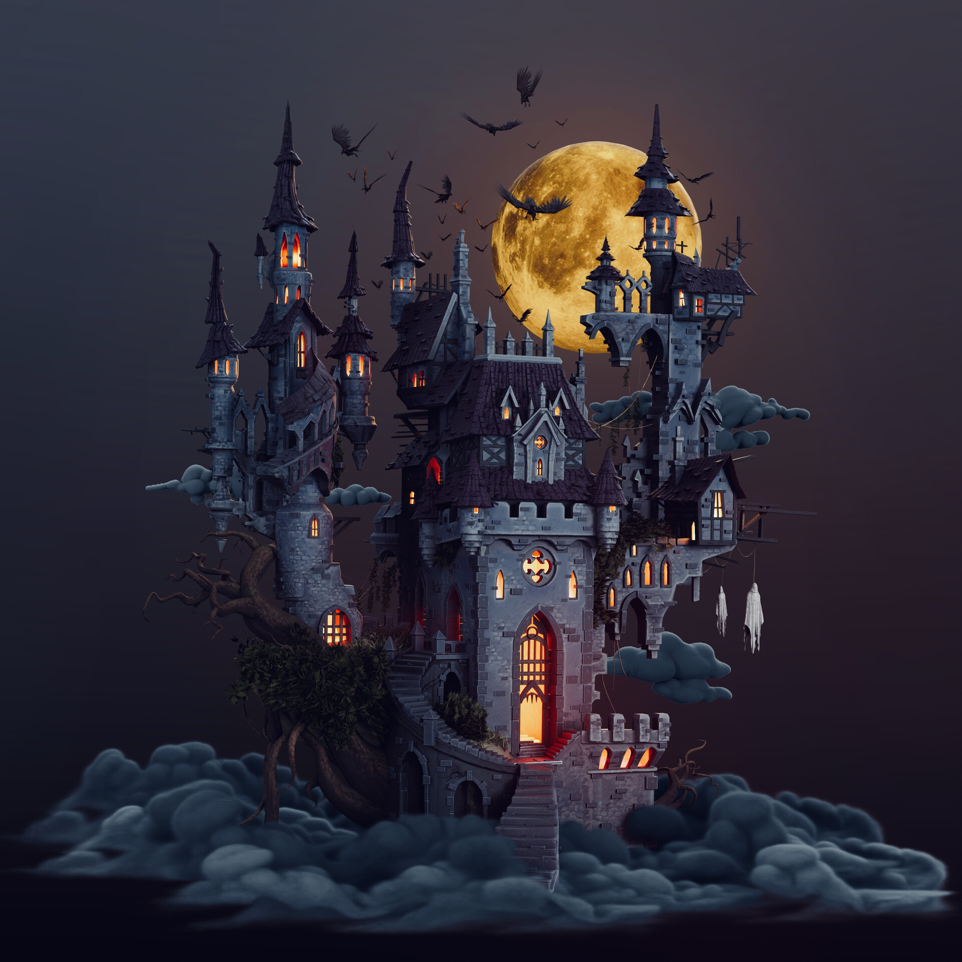 ArtStation Spooky Castle Artem Vlaskin