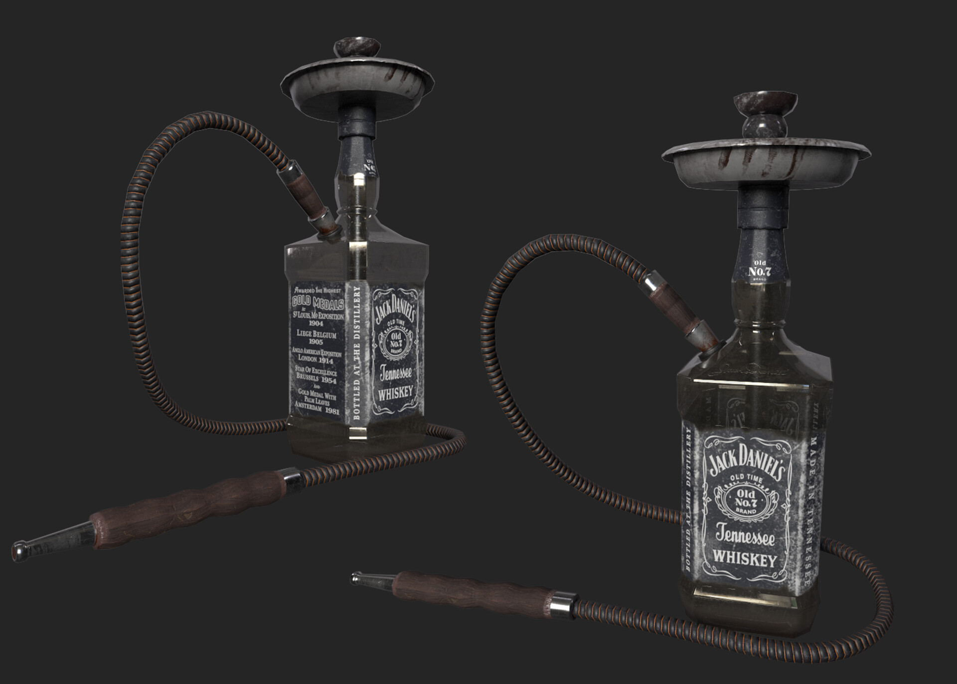ArtStation - Shisha Bottle 3D Game Prop Model