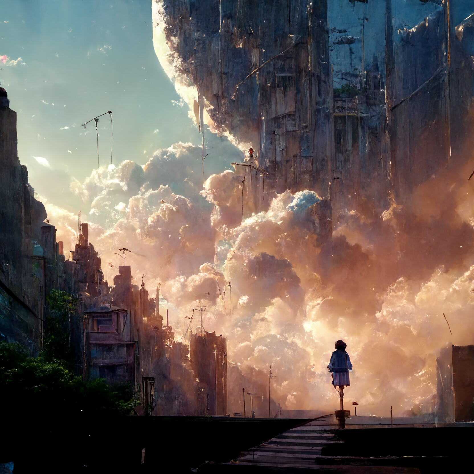 anime futuristic city