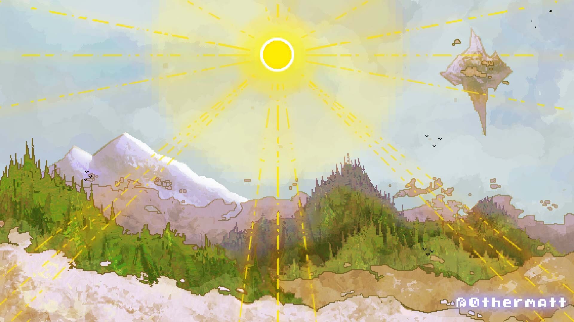 ArtStation Seven Skies Mountain Background