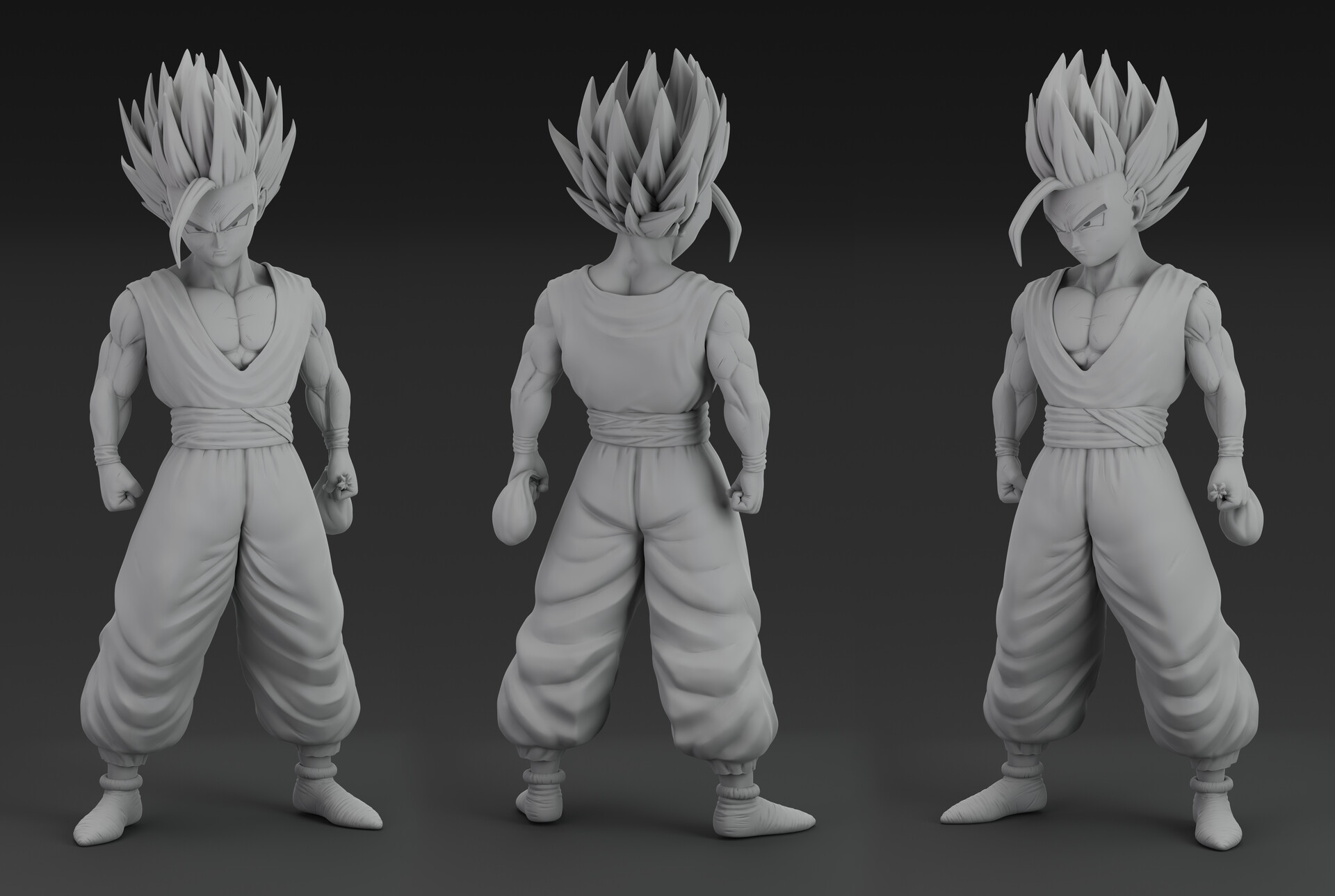 ArtStation - Gokú Old Style SSJ Blue (Gokú SSJ2 Edit)