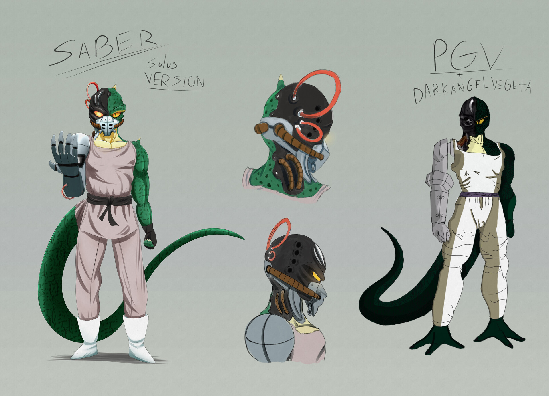 ArtStation - Dragon Ball AF character concepts, image size:1920x1388