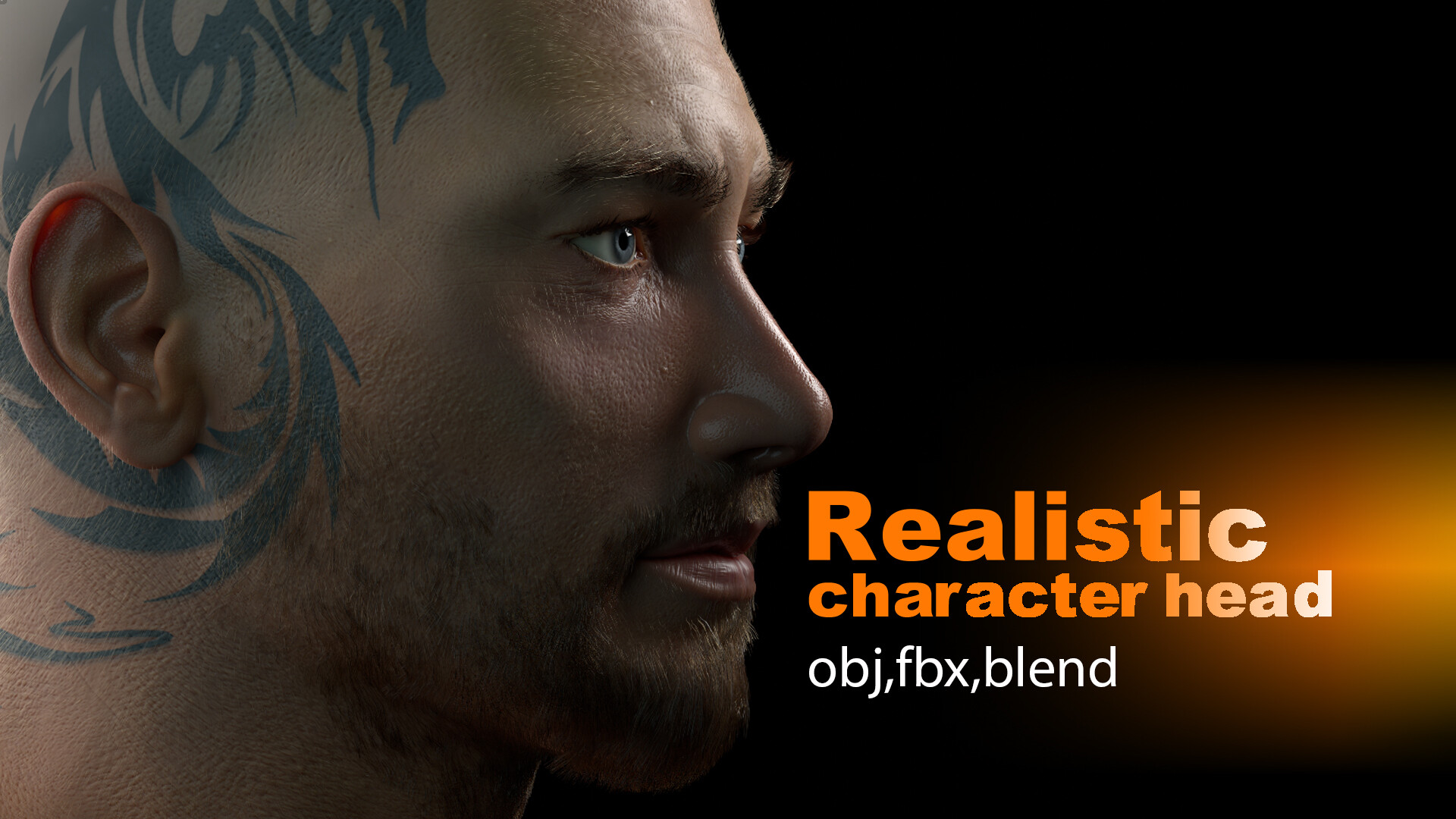 Miro studio realistic character head