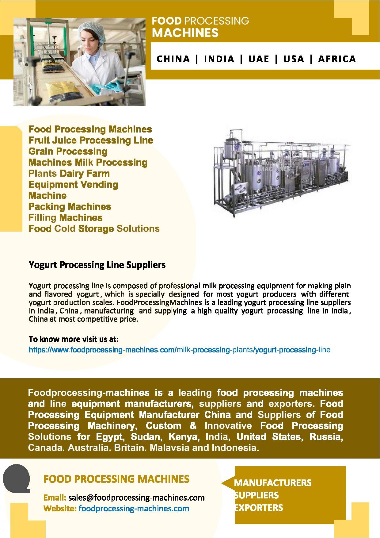 foodprocessing machines Yogurt Processing Line Suppliers