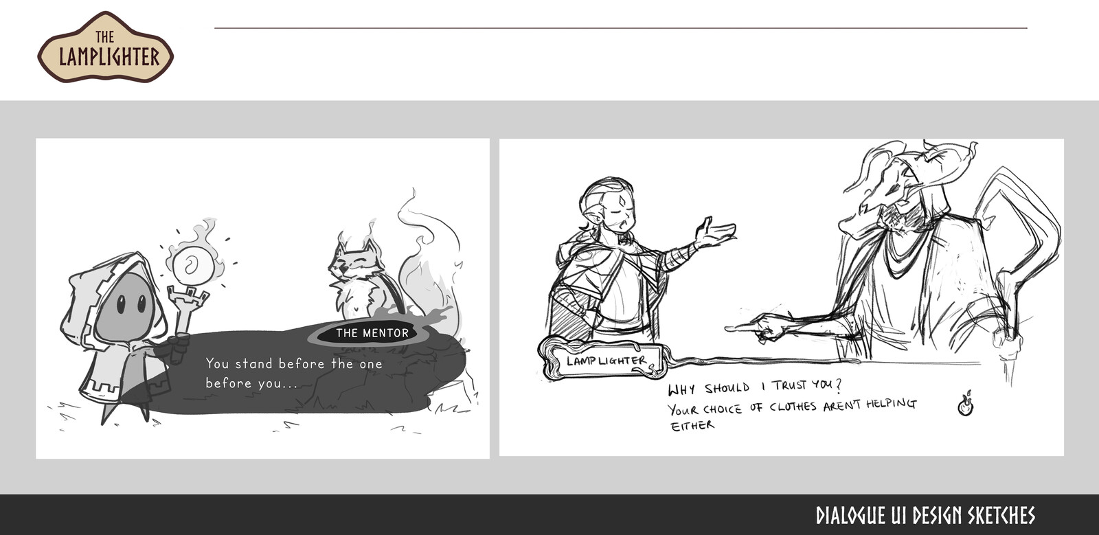 Dialogue UI Design sketches