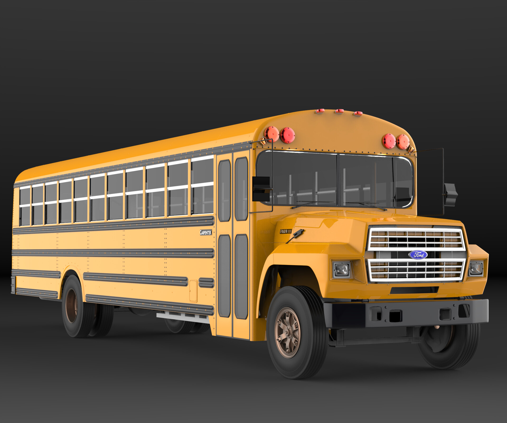 Artstation carpenter school bus 3d