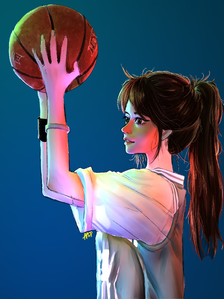 ArtStation basketbally girl digital art