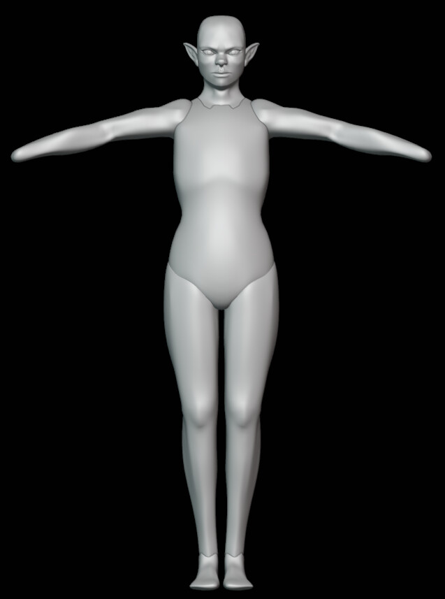 Day 3 - Female Body structure layout - Front