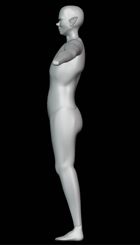 Day 3 - Female Body structure layout - Side