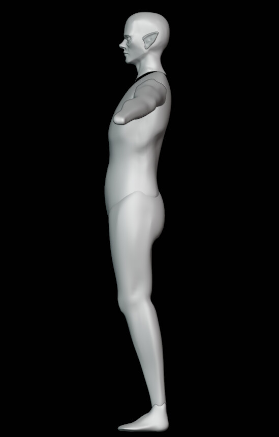 Day 3 - Female Body structure layout - Side