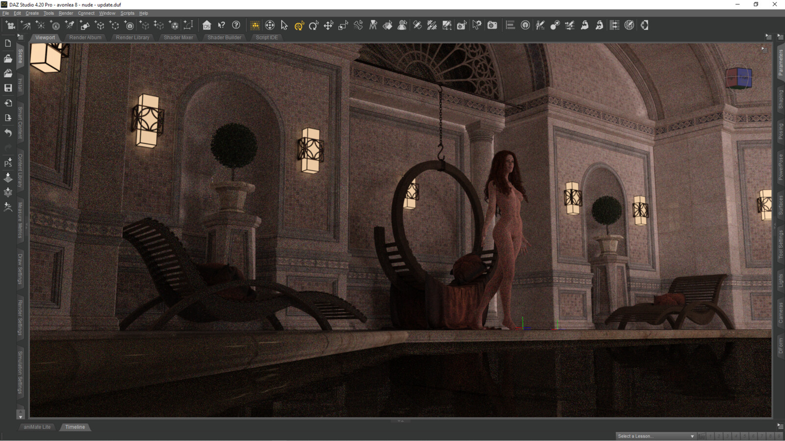 Initial Scene Setup
Default Lighting 