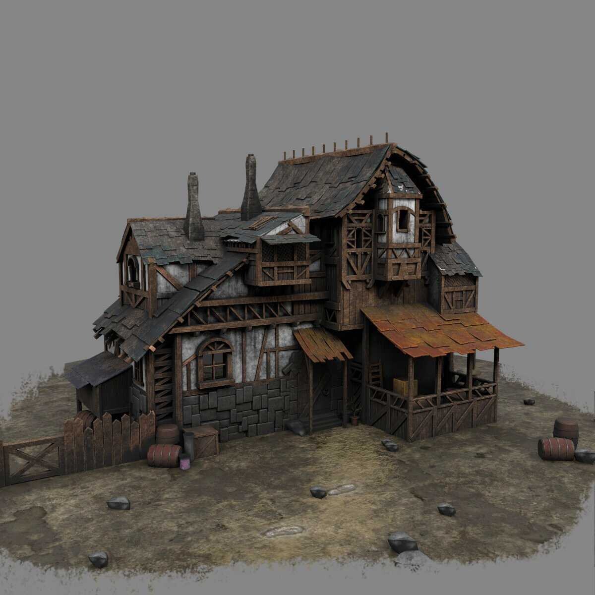 ArtStation - House with Stables