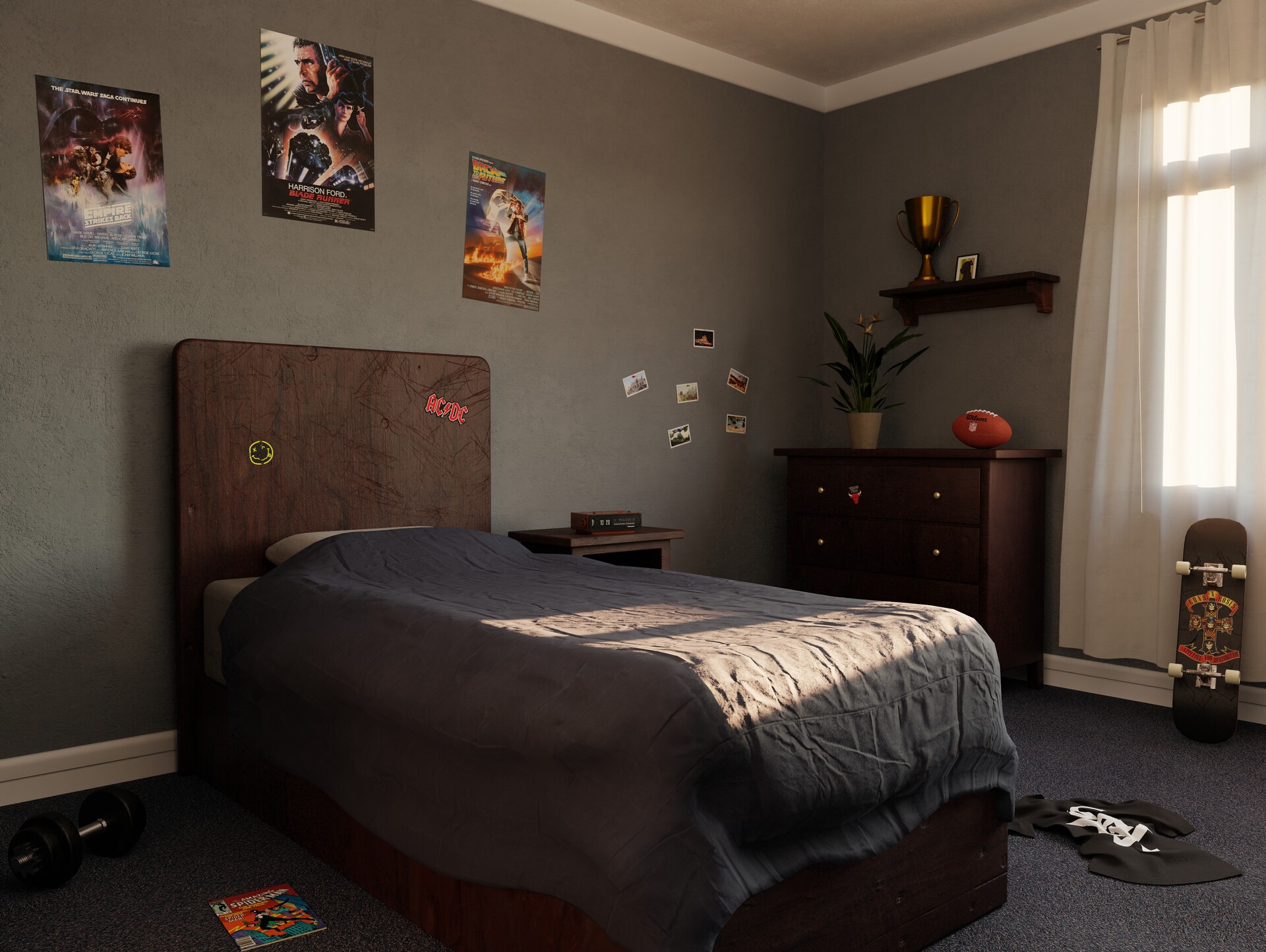 ArtStation 80's Teenage bedroom