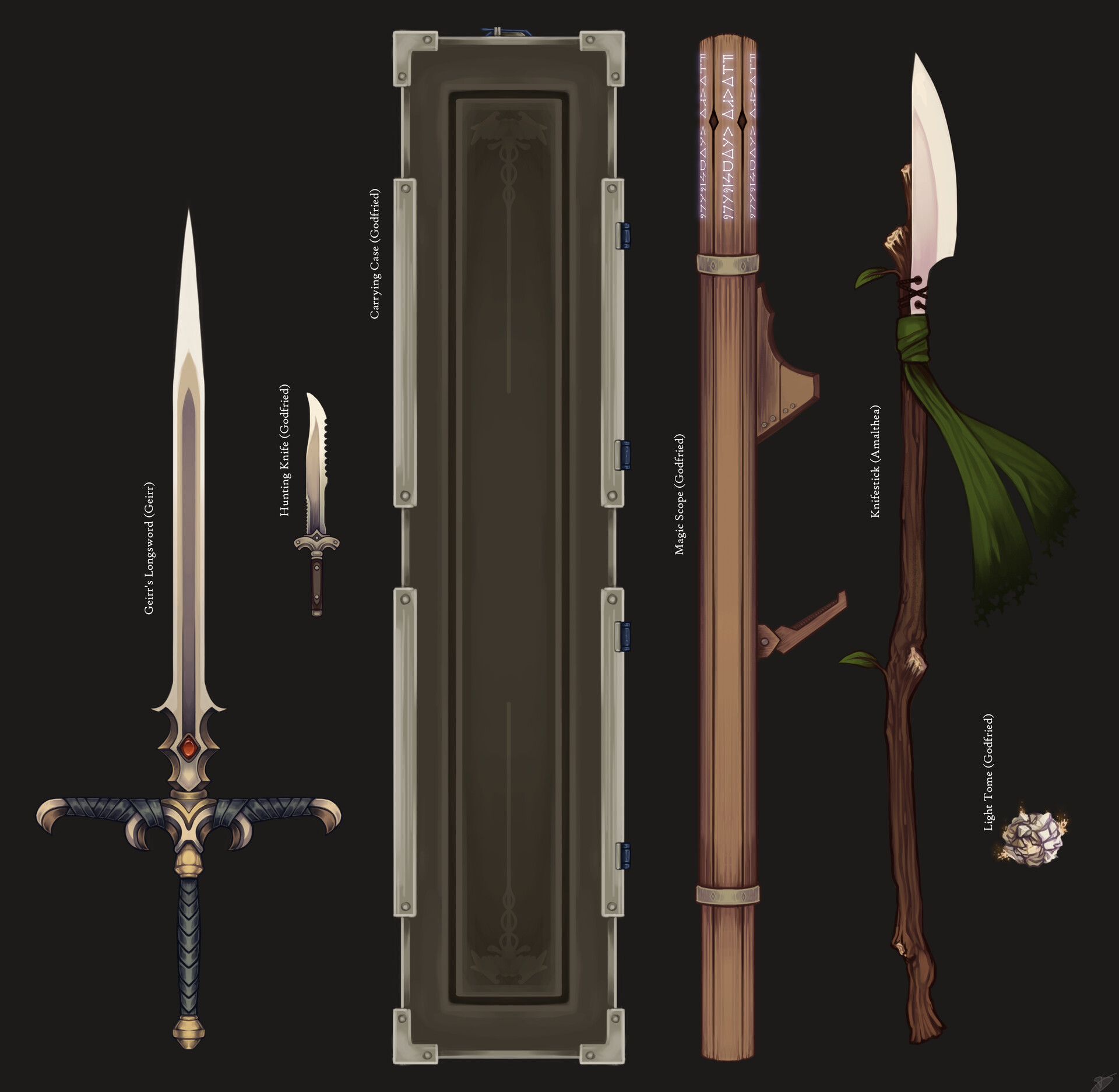 ArtStation NPC Weapons + Items