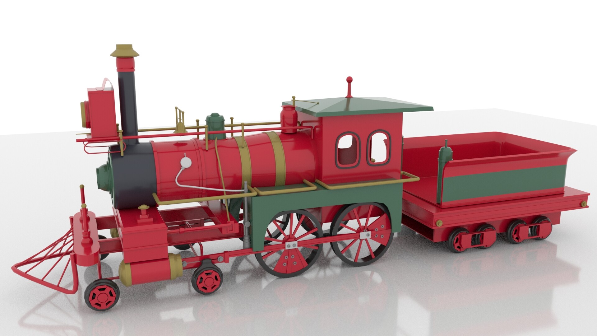 Artstation toy train 3d asset