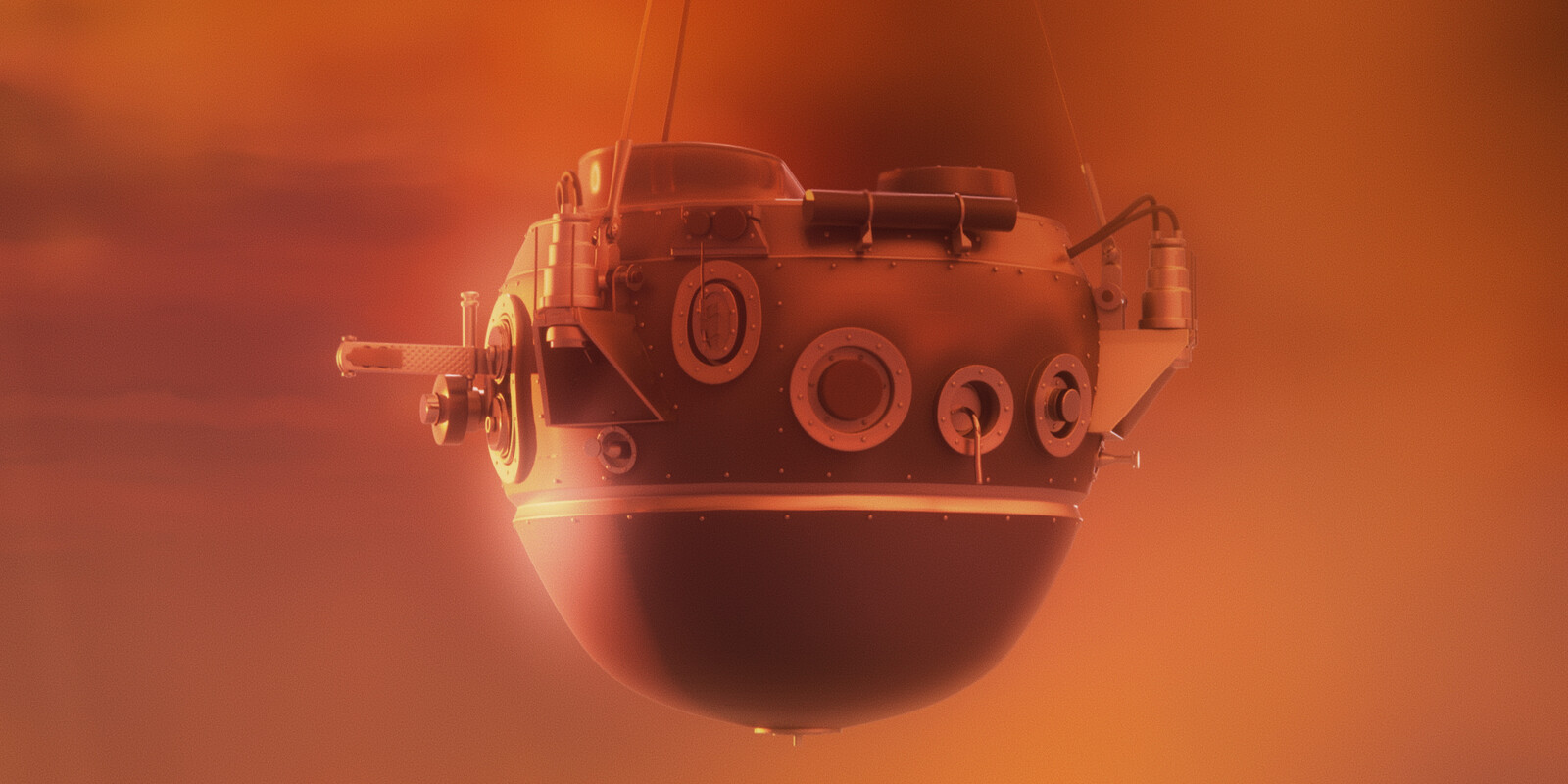 Galileo Atmospheric Probe within the clouds of Jupiter