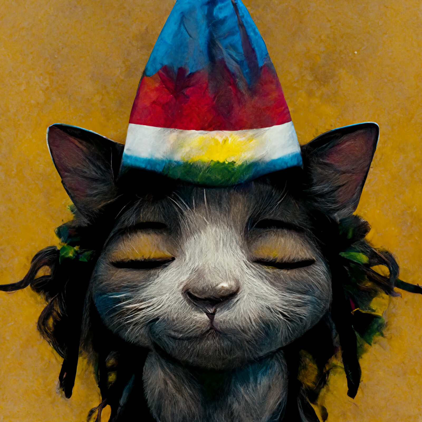 Cat with Party Hat #25 | Bob
