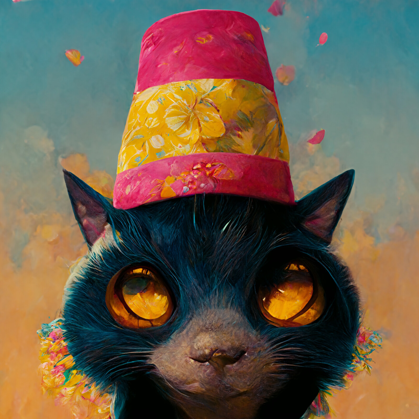 Cat with Party Hat #39 | Floyd