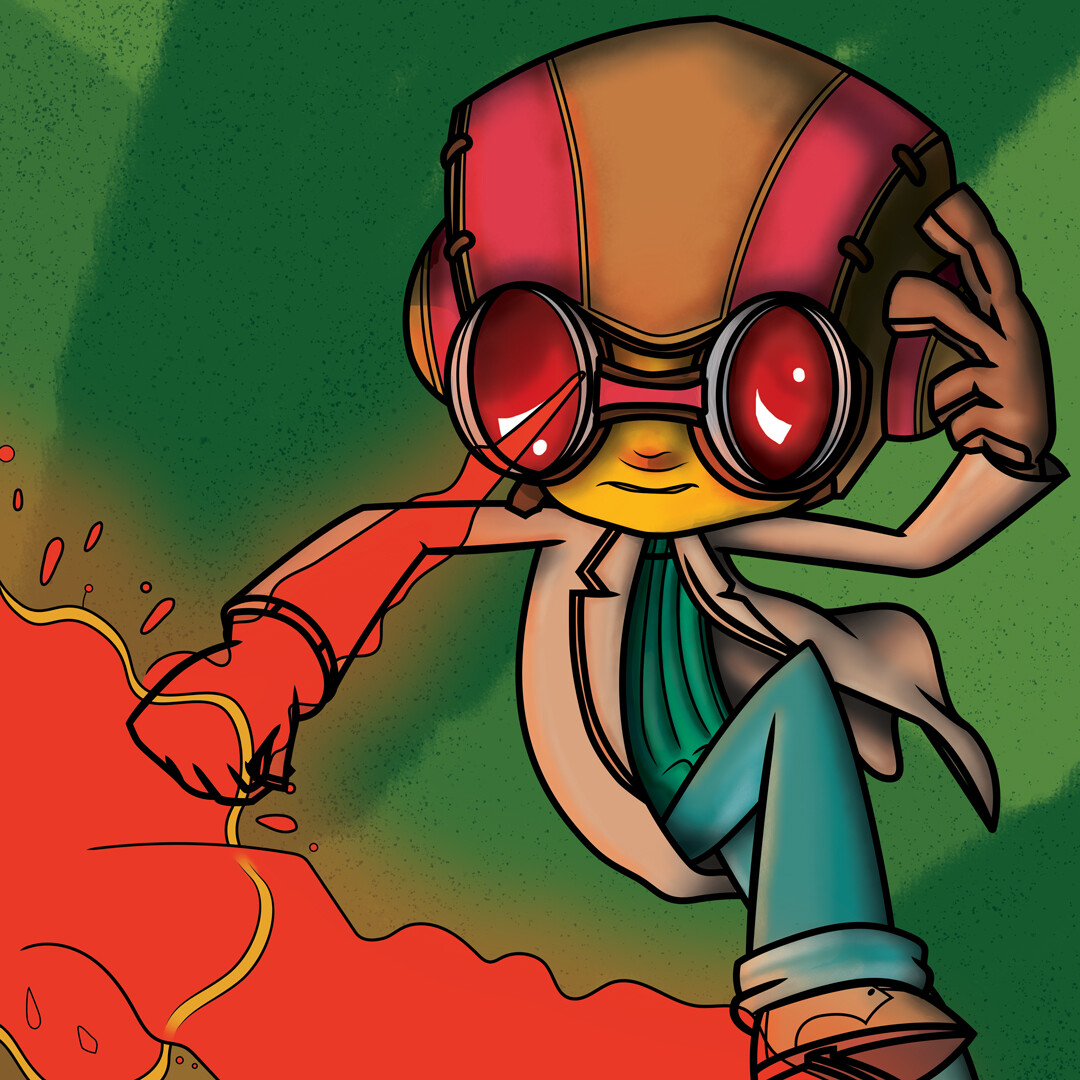 ArtStation Psychonauts Raz Quick Paint