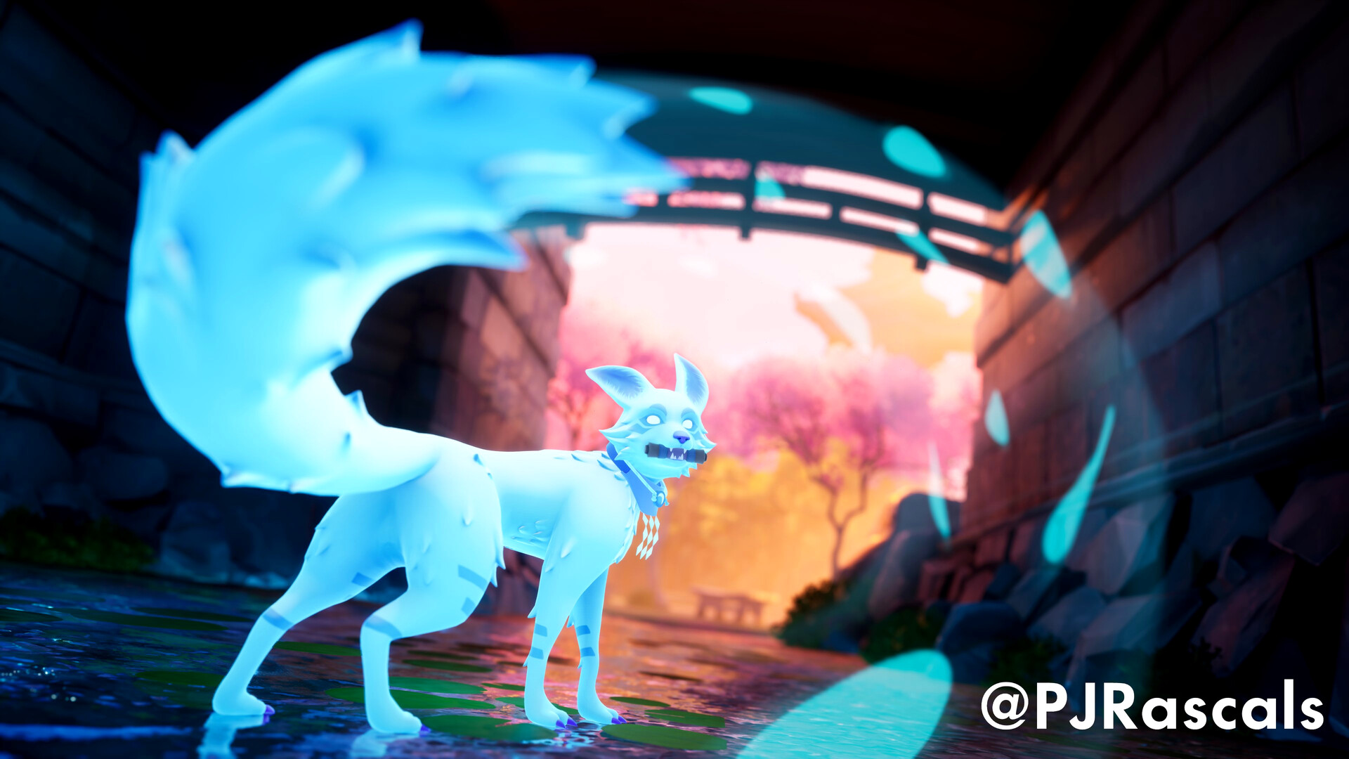 Chase Morello Overwatch Kiriko's Kitsune Fox Spirit Fan Model