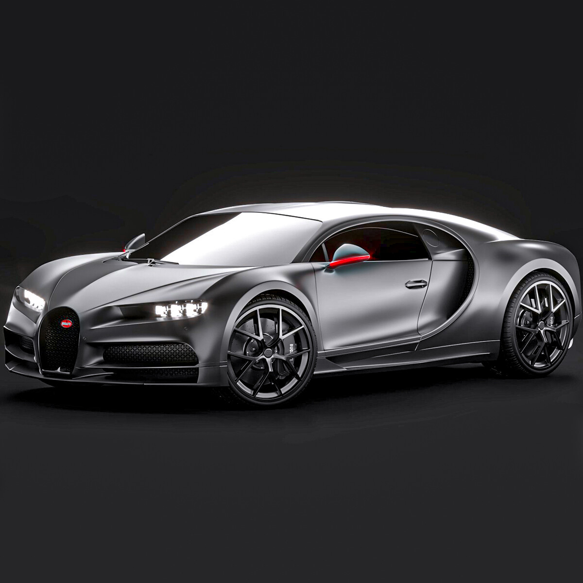 ArtStation - Bugatti Chiron Sport 2021Noire 3D Model - Render