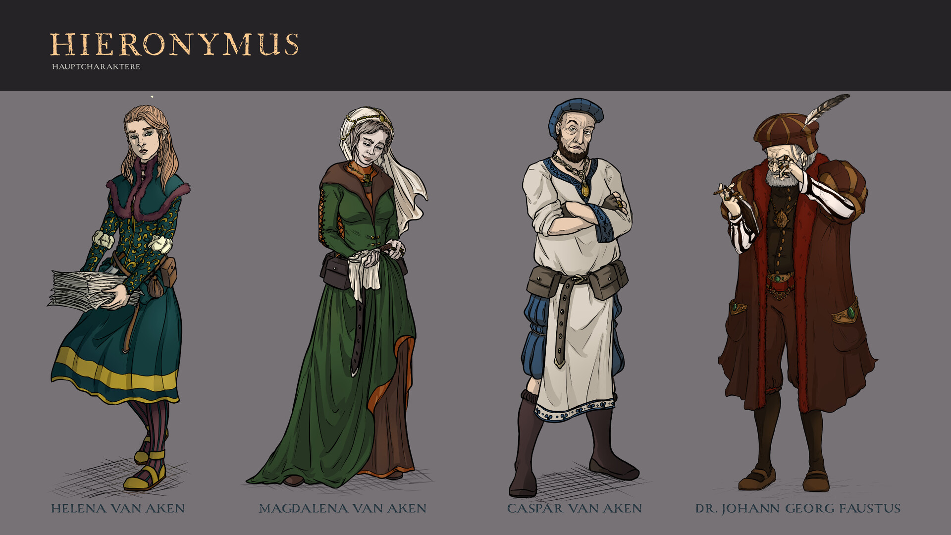 ArtStation - Character Design for Hieronymus 16.th Century