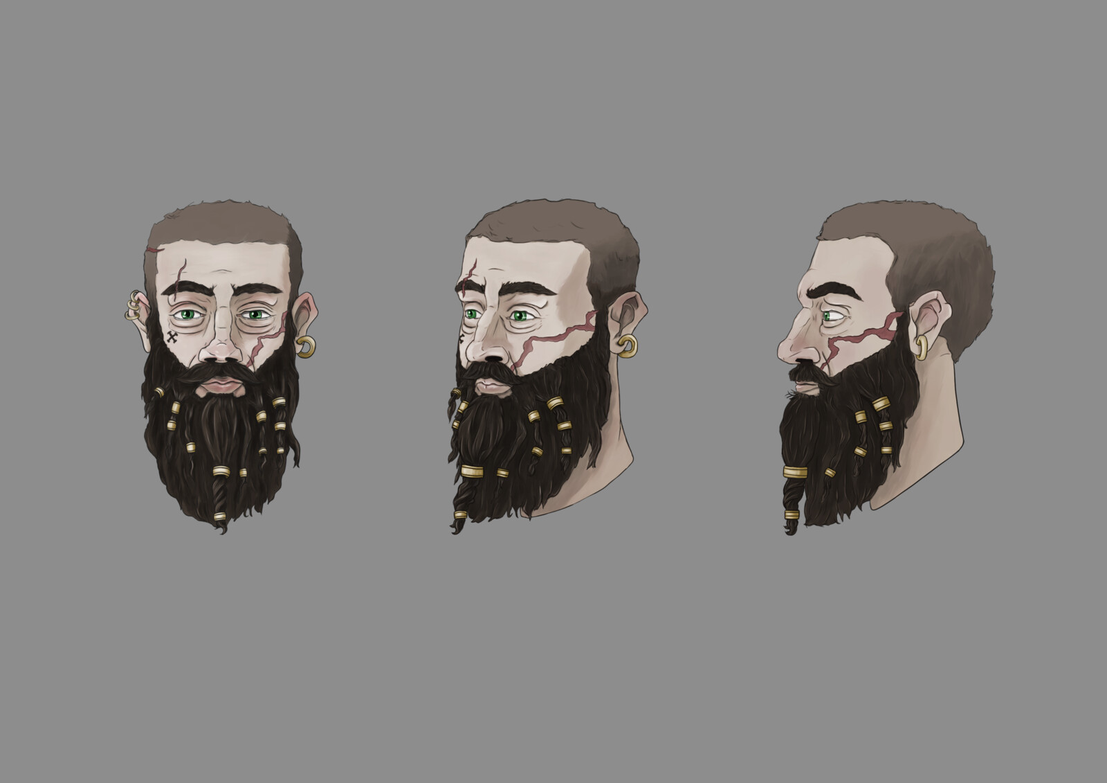 Colors on facial design