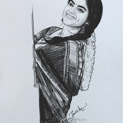 Jeeva Artist - Actress Expression Queen Rashmika Mandanna Pencil Sketch  2022 #RashmikaMandanna #pencilsketch