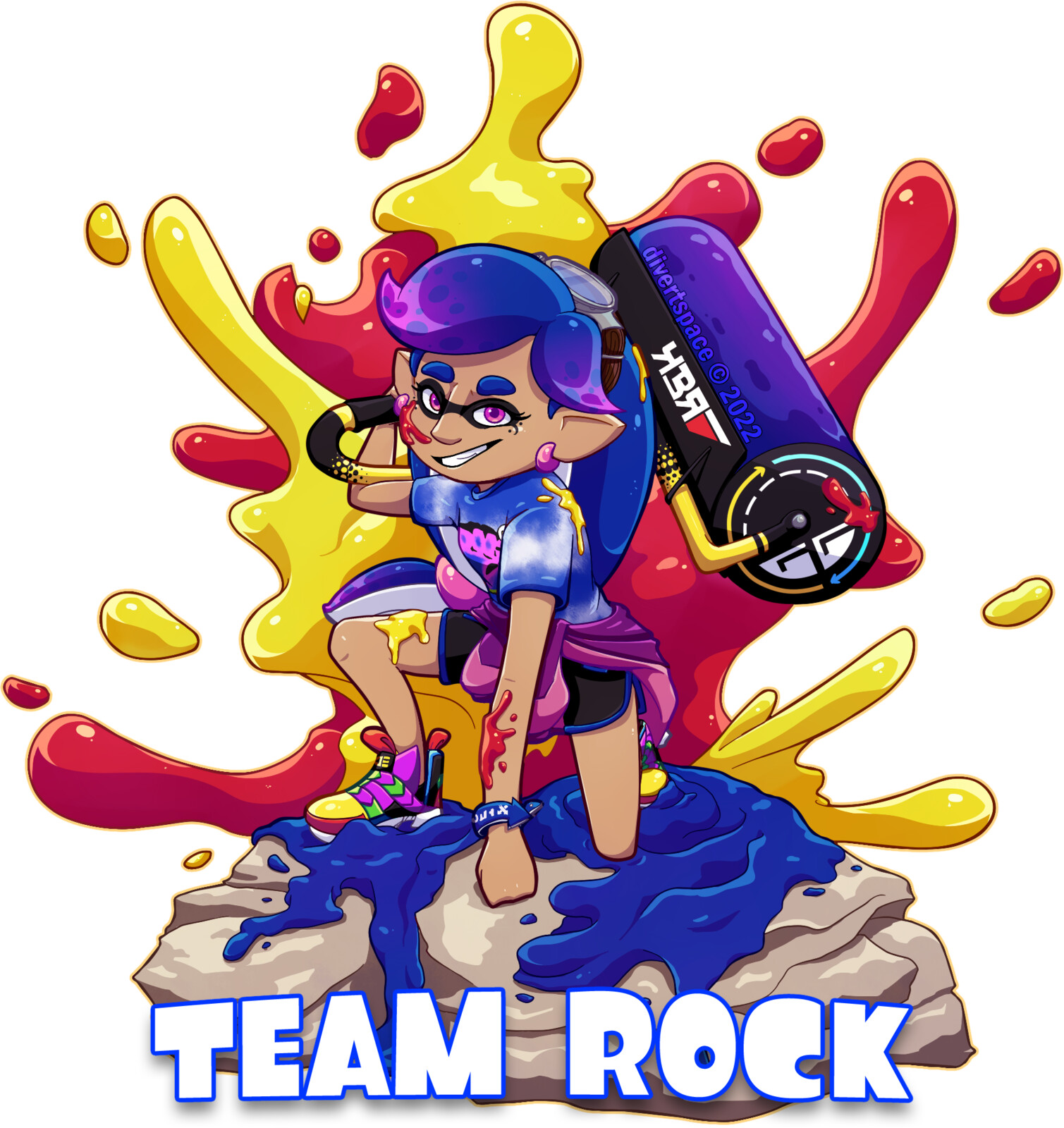 Alyssa Papadakis Splatfest #0 Team Rock