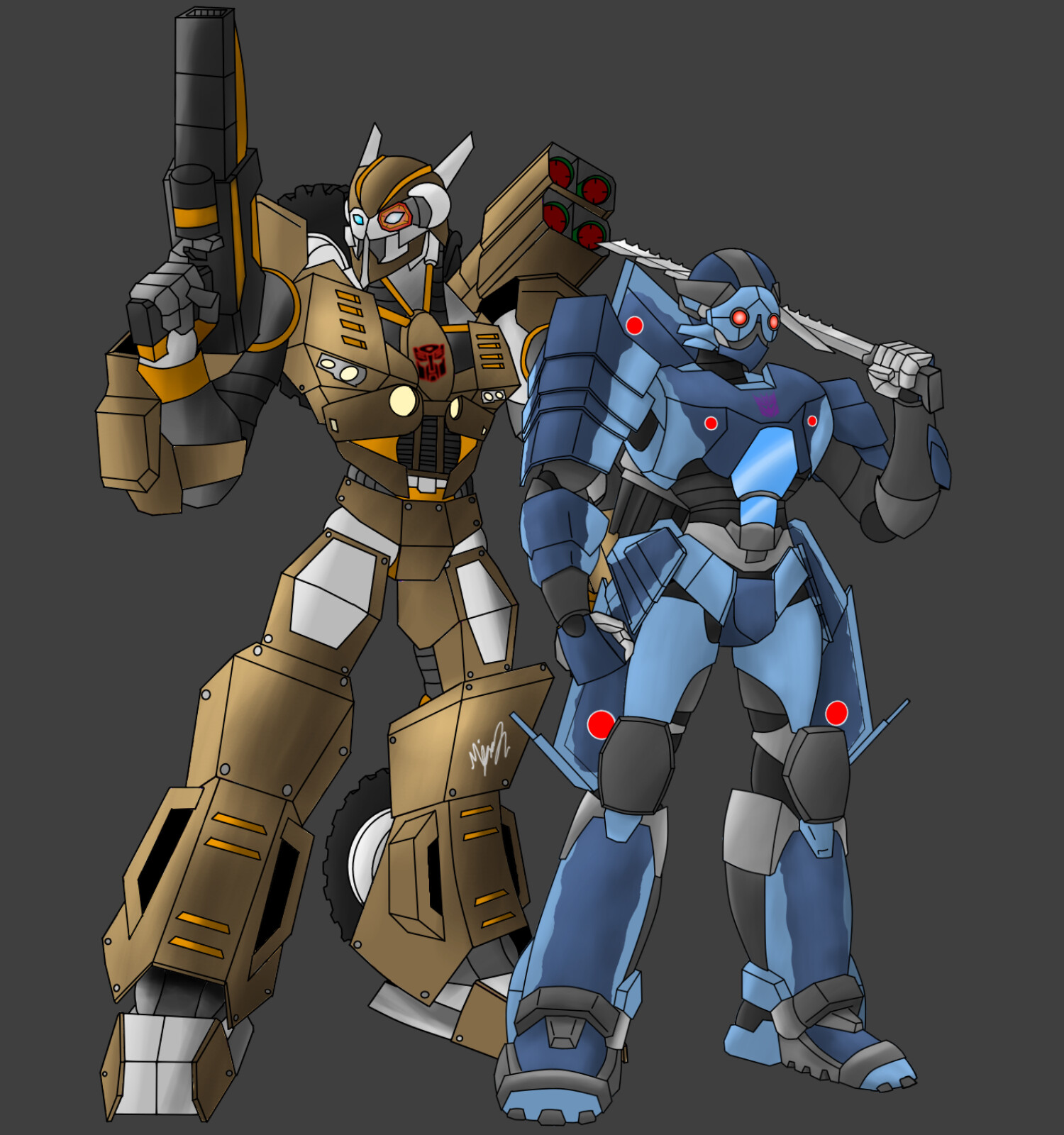 ArtStation The Autobot and The Decepticon