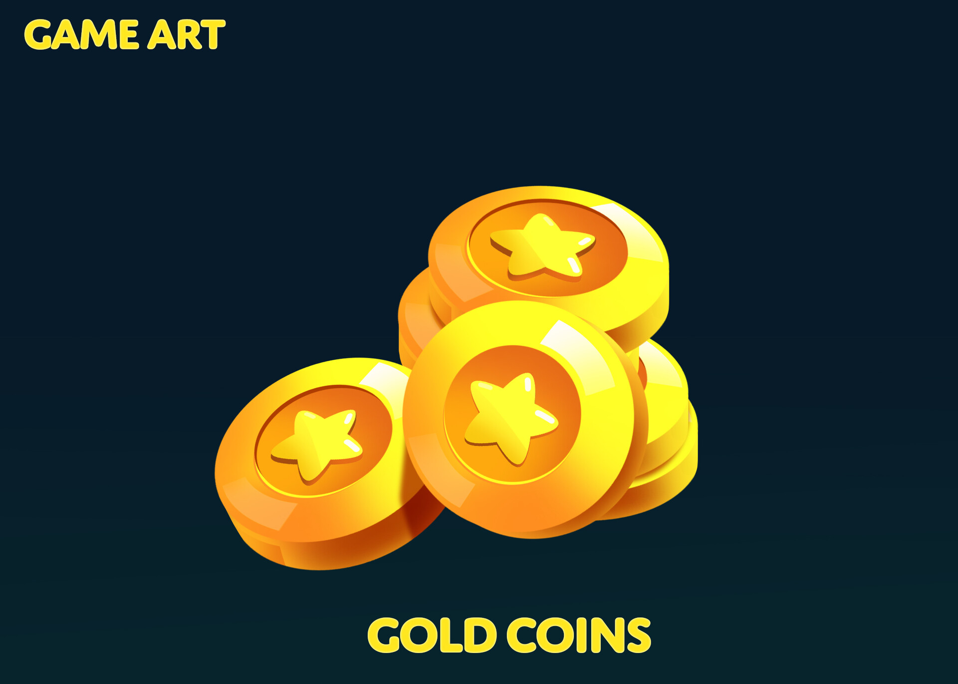 ArtStation Gold Coins Game UI Art