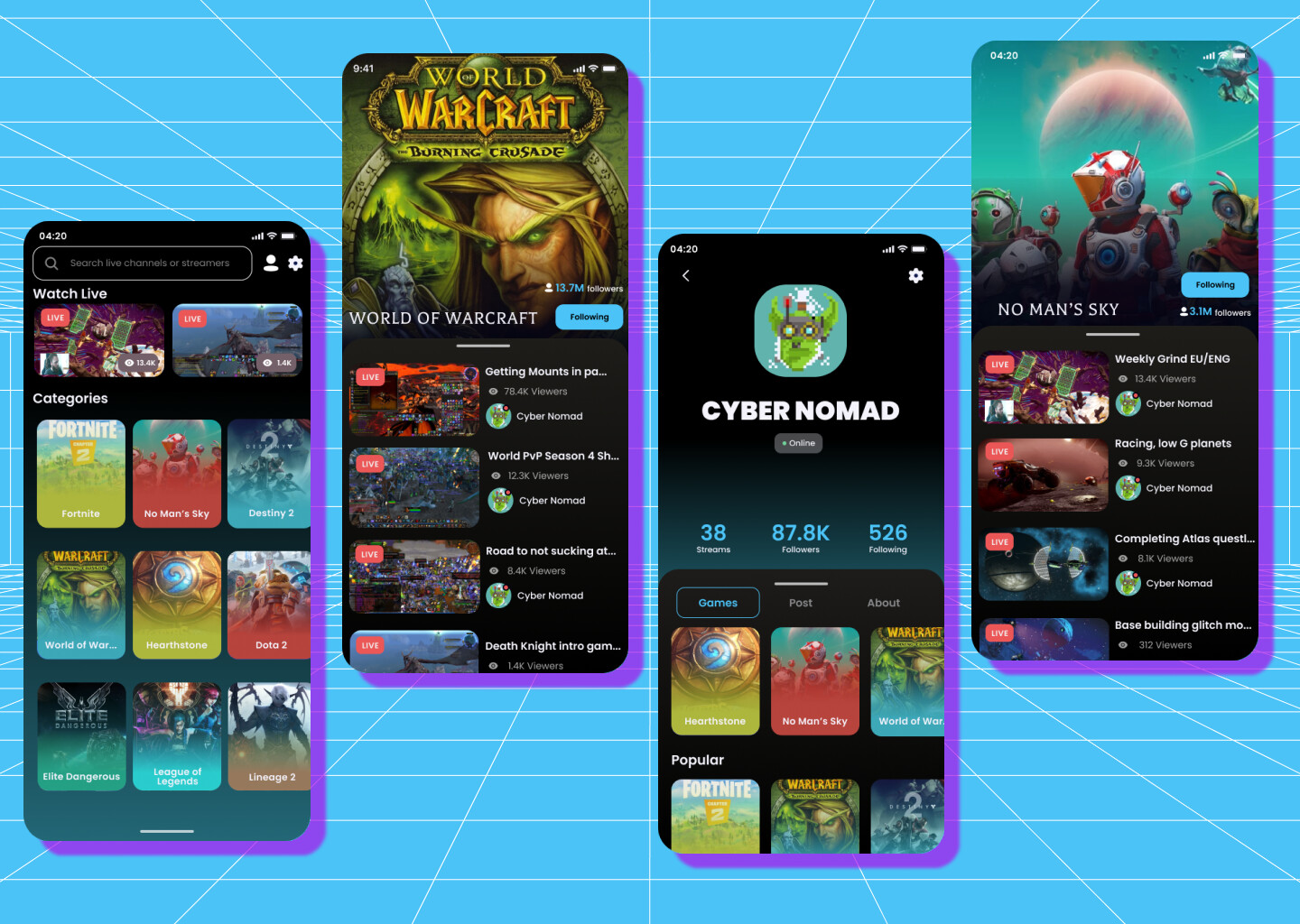 ArtStation Streamer App Design