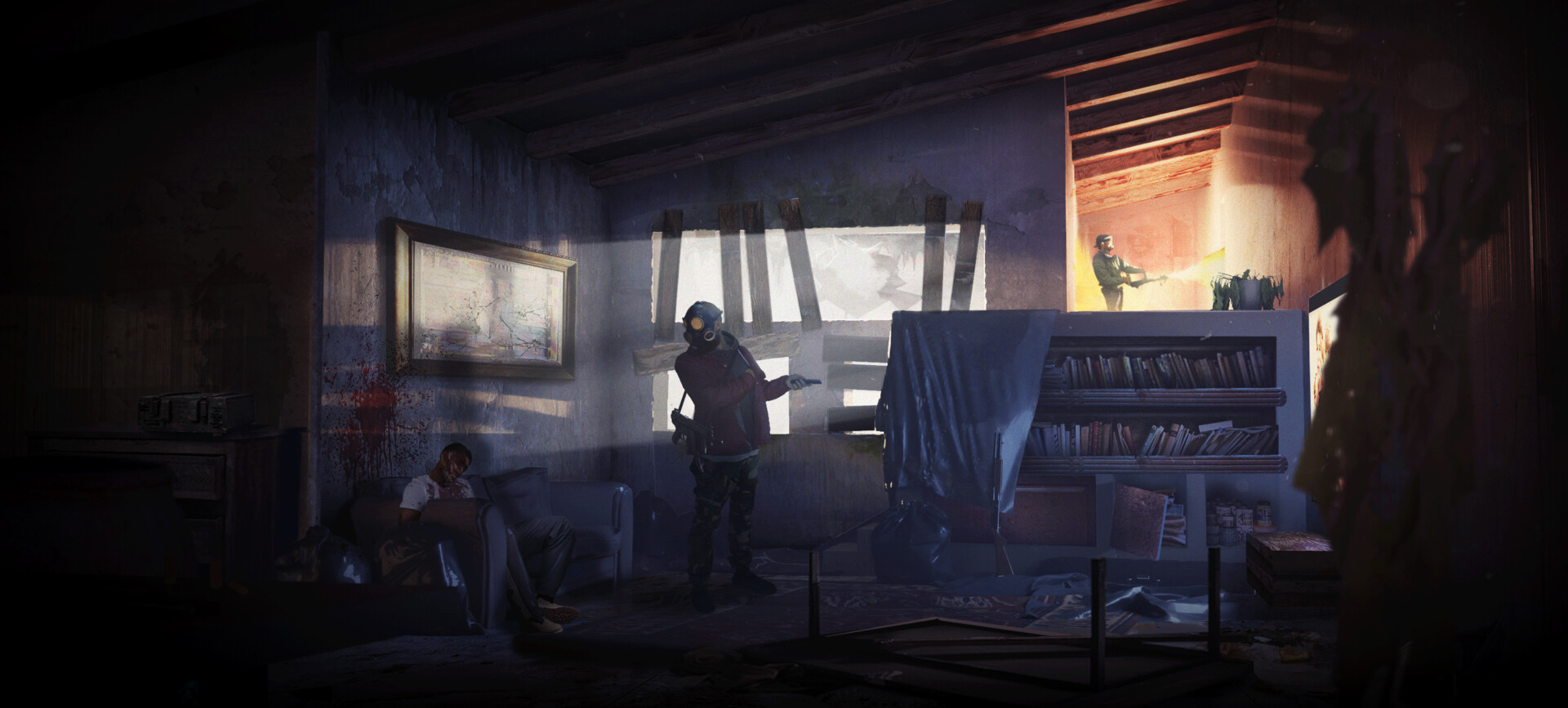 Artstation post apocalyptic interior design