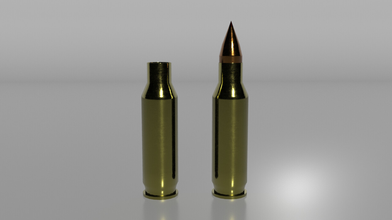 Artstation 5 56 bullet and casing