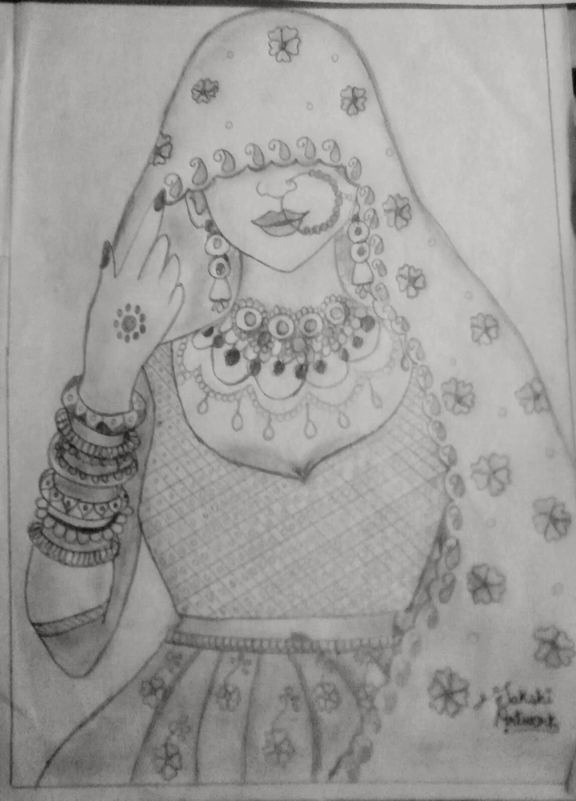 ArtStation Madhubani Art Of A Traditional Women artstation-madhubani-art-of-a-traditional-women