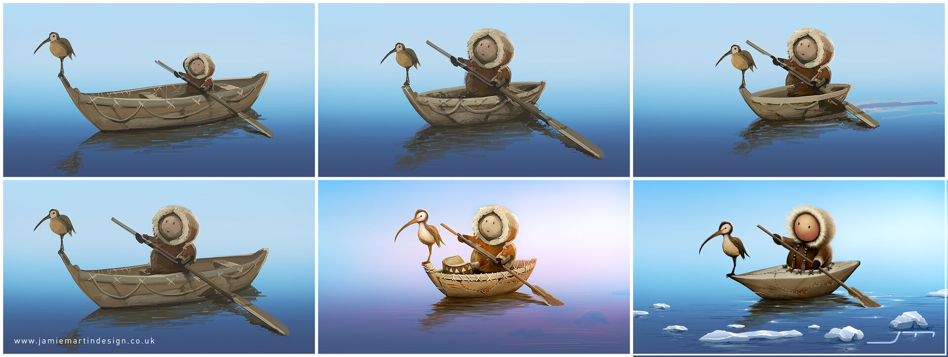 Jamie Martin Inuit Canoe game concept art