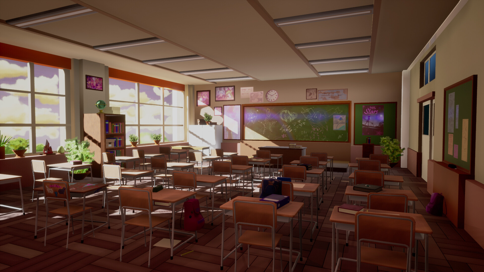 ArtStation 3D Star Guardians Classroom (from 2D Concept Art)