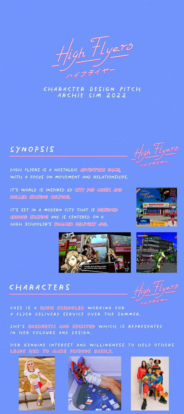 Original design pitch before starting work on the project.