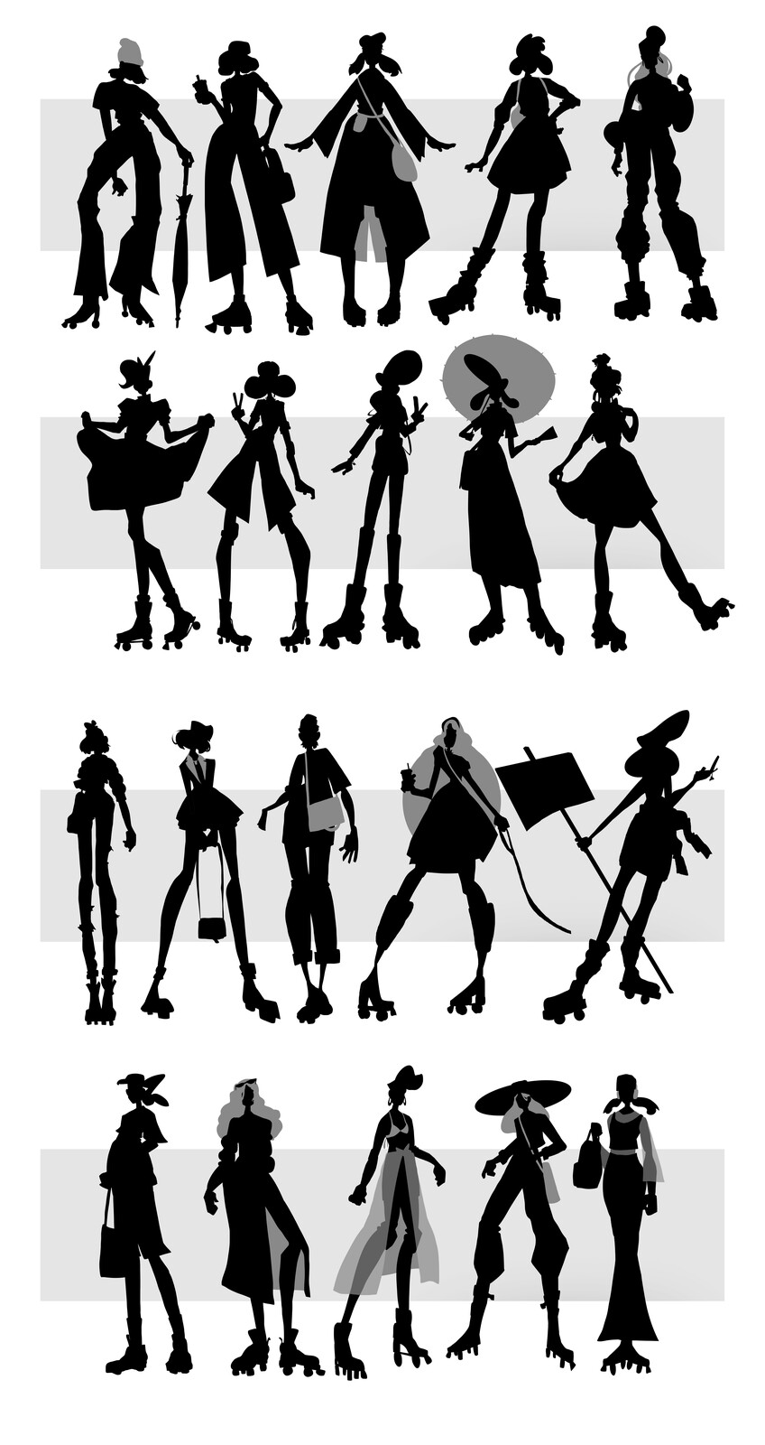 Character silhouettes.