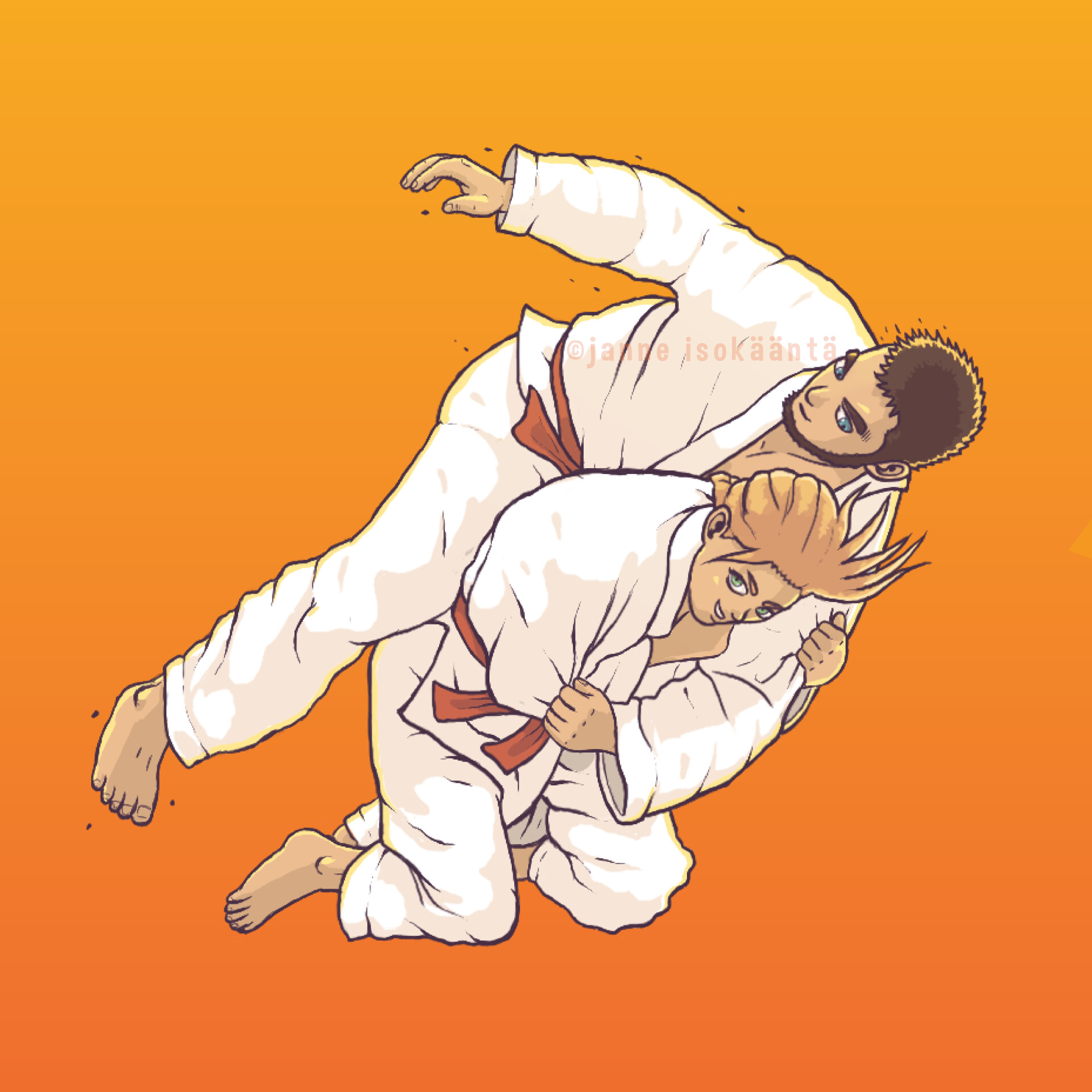 The epic final showdown between Yawara and Sayaka. From the anime series  entitled Yawara! A Fashionable Judo Girl!, which ran from October 16,  1989... | By Gracie Jiu-Jitsu NipomoFacebook