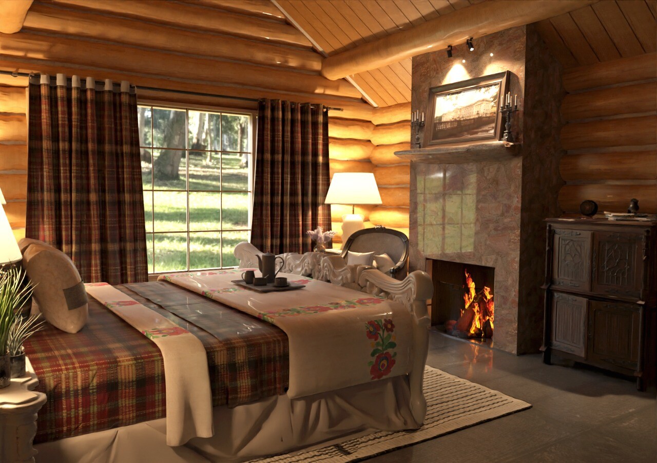 ArtStation - Wooden Interior Scene